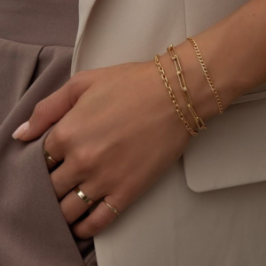 Classic Multi-Link Gold Bracelet Set
