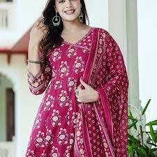 Women Anarkali Kurta & Angarkha Pattern & Embroidery Work Kurta Trousers & Dupatta