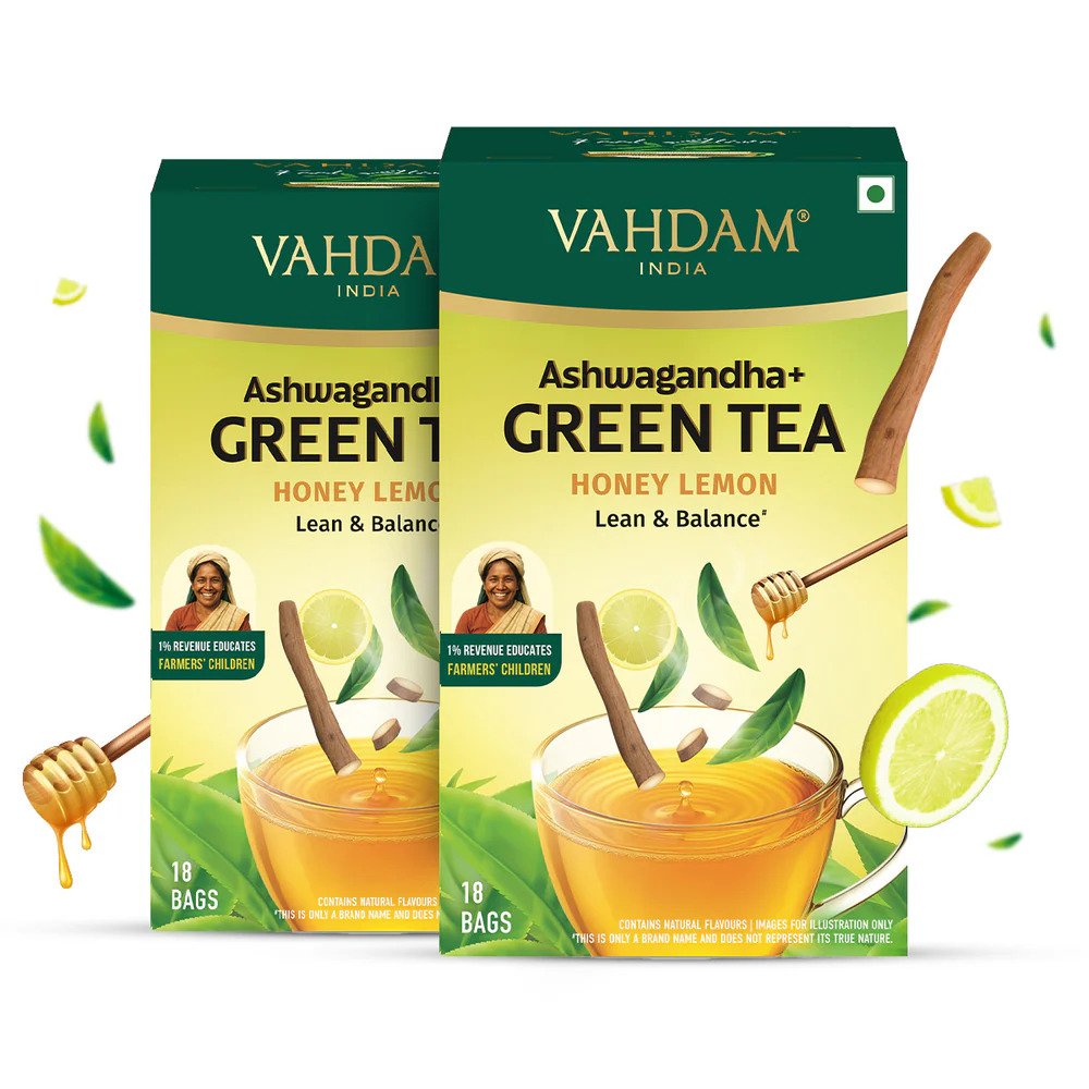 Ashwagandha+ Honey Lemon Green Tea