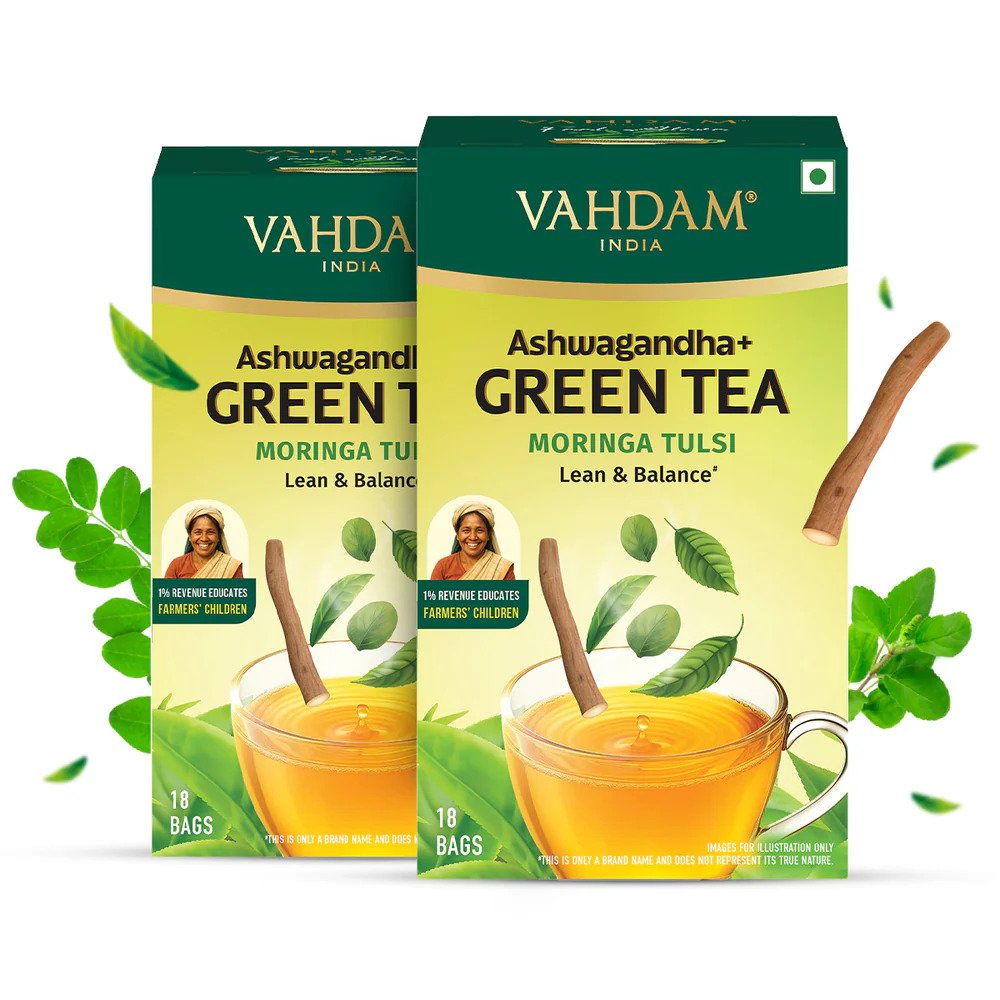 Ashwagandha+ Moringa Tulsi Green Tea